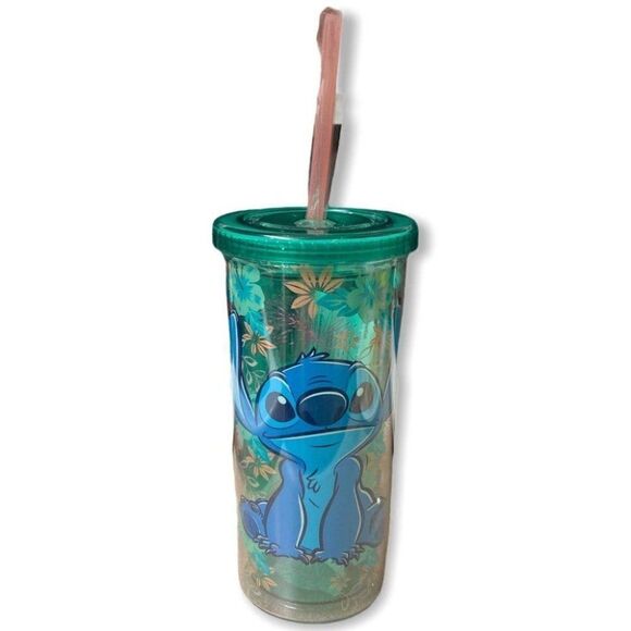 Disney stitch Tumbler Hawaiian Straw Beach Travel - Picture 2 of 7